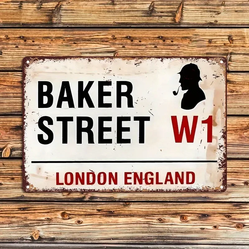 Home Office British - Placa de Metal Baker Street W1