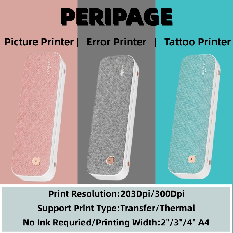 Laser Printer Home - Peripage-Portátil Mini Inkless Papel Térmico, Impressora
