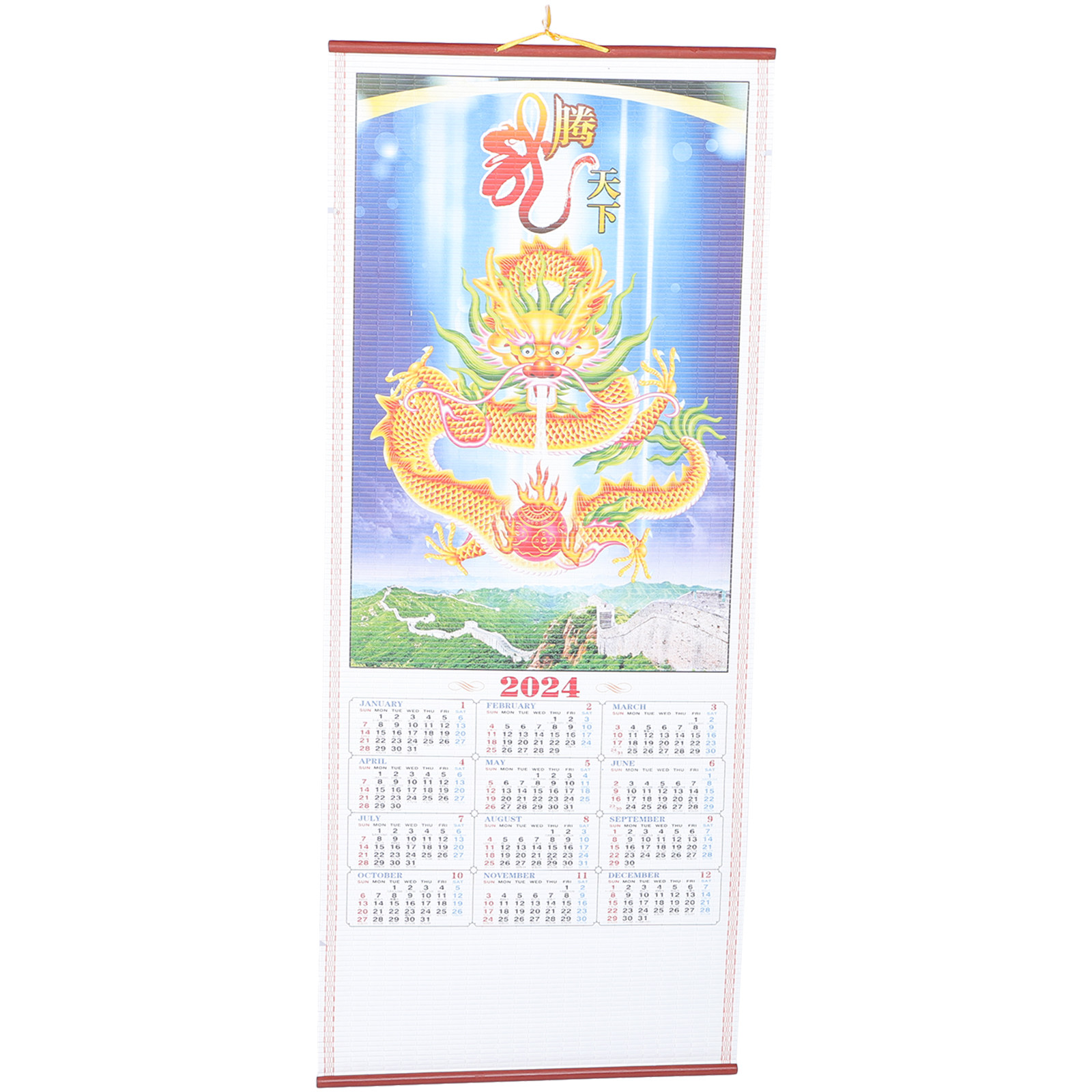 Home Office Wallpaper - Calendário de Parede Tradicional Chinês 2024,