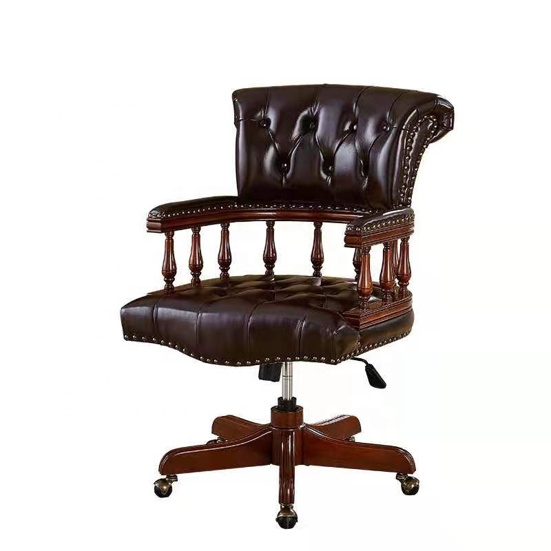 Home Office In Uk - Poltrona Giratória Chesterfield Dark Ox Blood