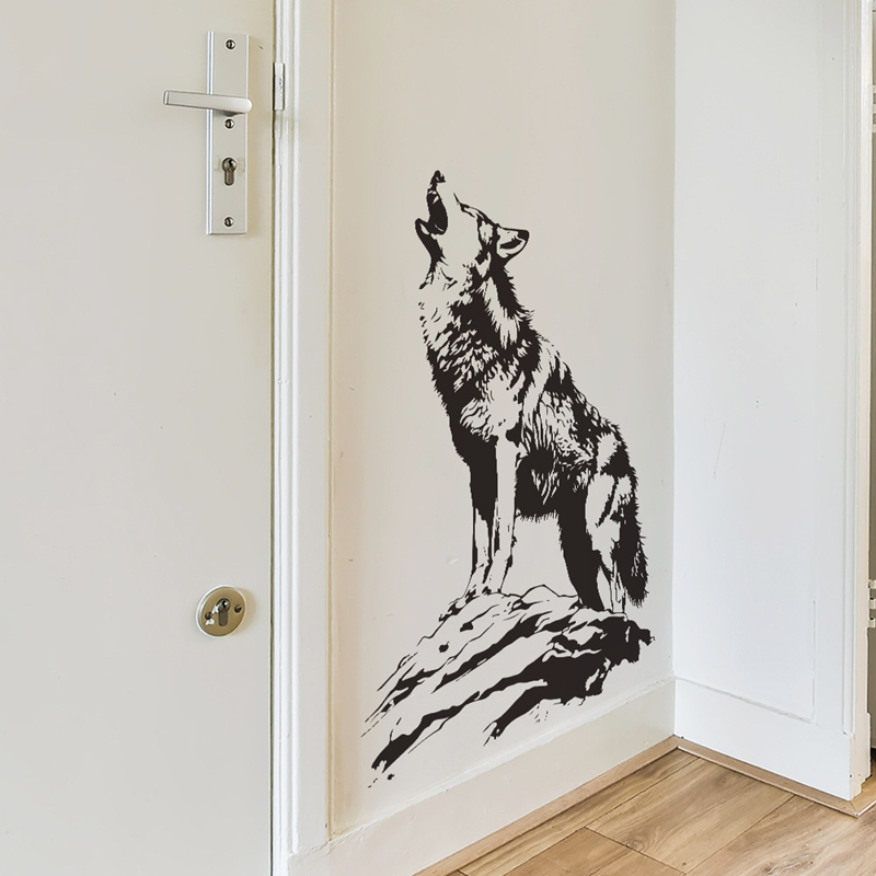 Home Office Wallpaper - Pôster de animal 3d lobo solitário,