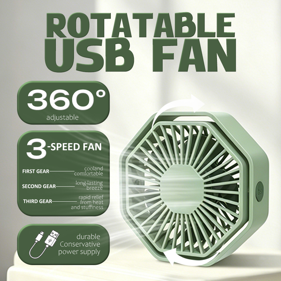 Ventilador de Mesa USB Hexagon - Usb Desk Fan avaliação e preço