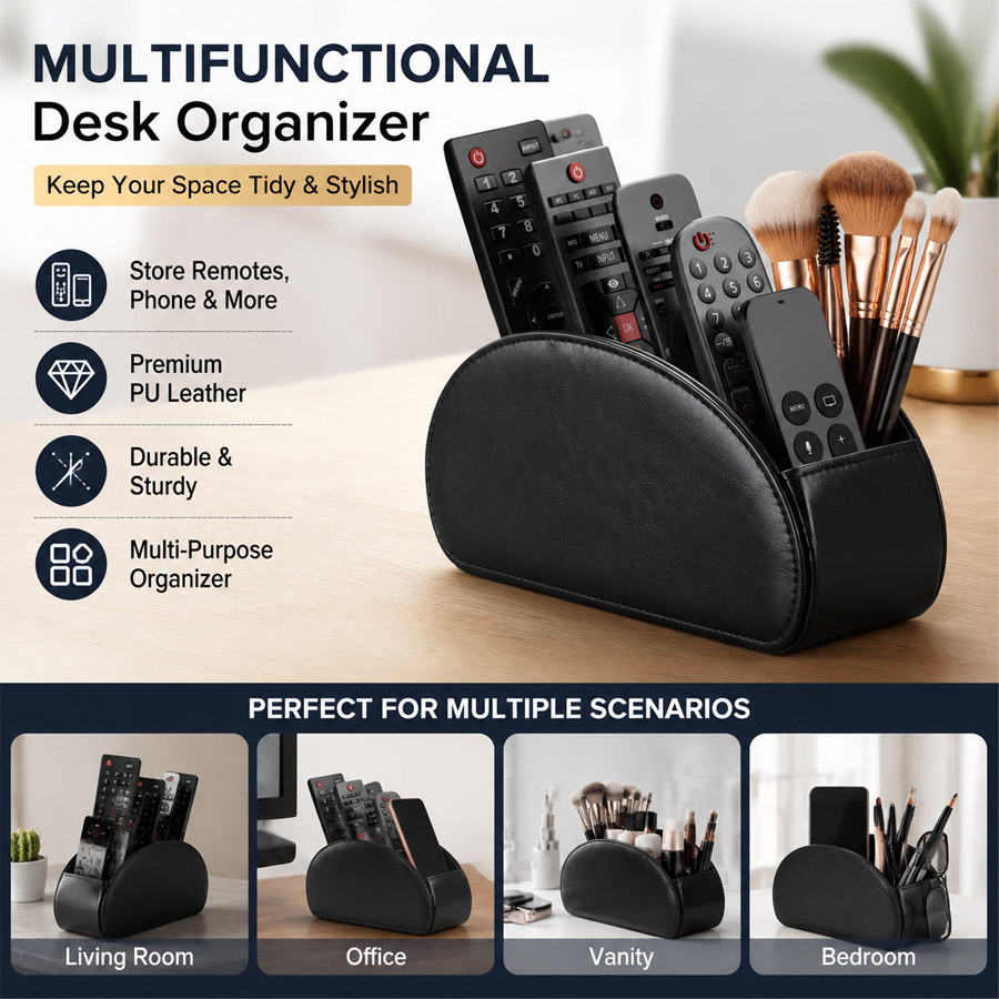 Organizador de Mesa em Couro P - Home Office Call Center avaliação e preço