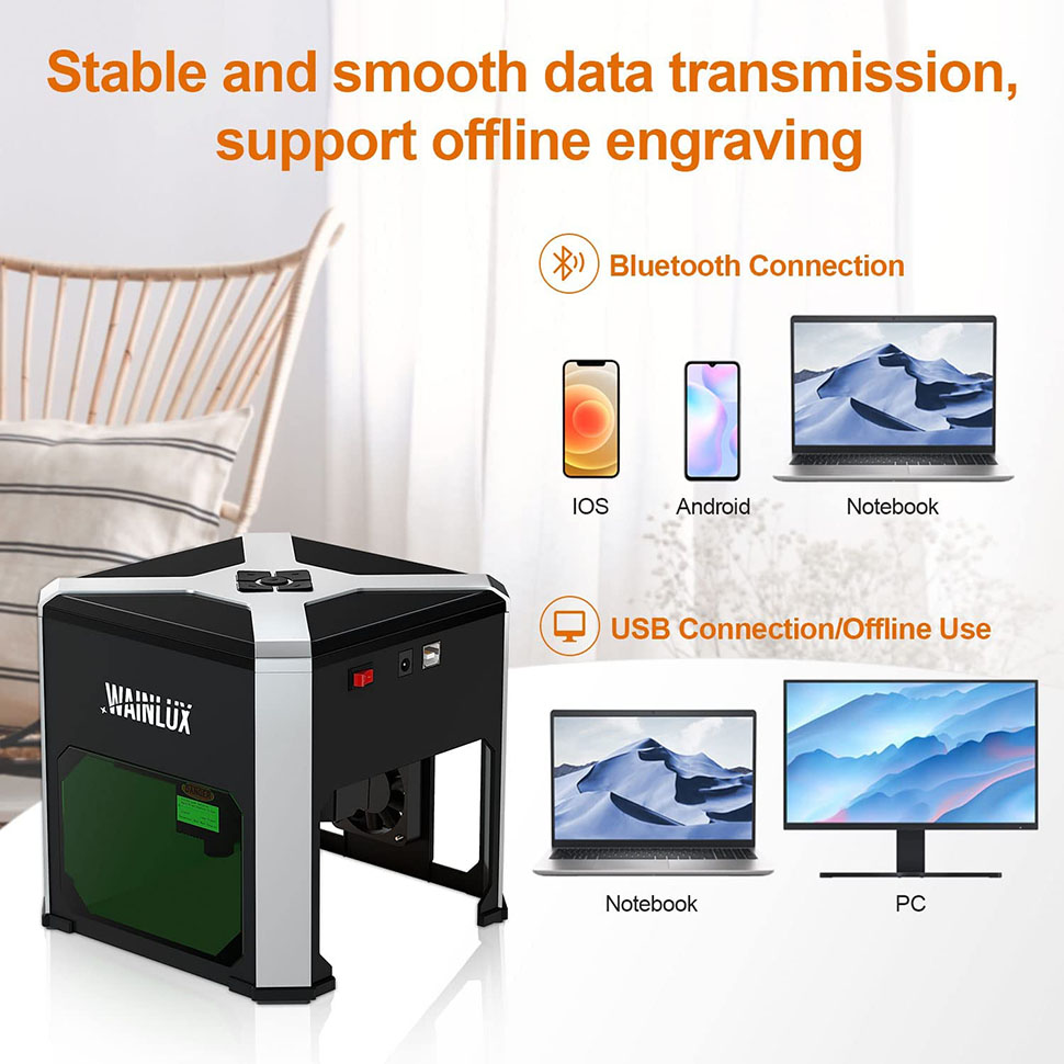 Wainlux-Mini Gravação a Laser  - Laser Printer Home avaliação e preço