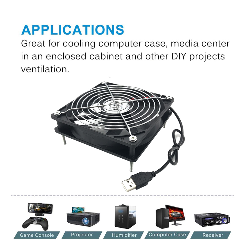 8/12cm 12v usb alimentado comp - Usb Desk Fan avaliação e preço
