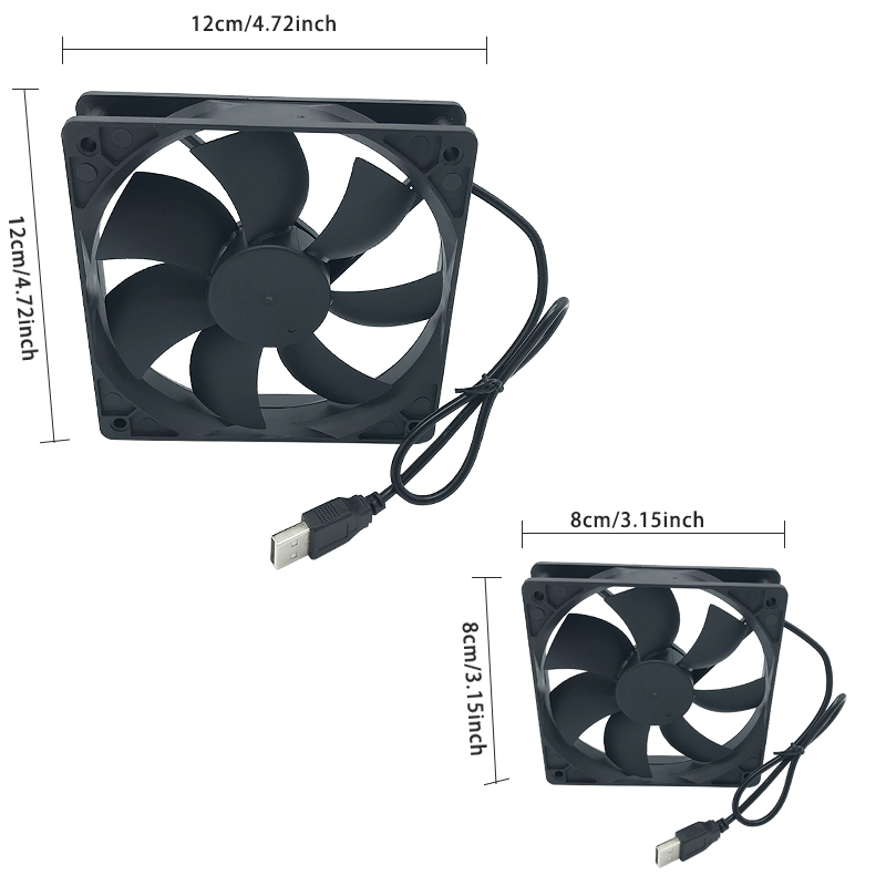 8/12cm 12v usb alimentado comp - Usb Desk Fan avaliação e preço