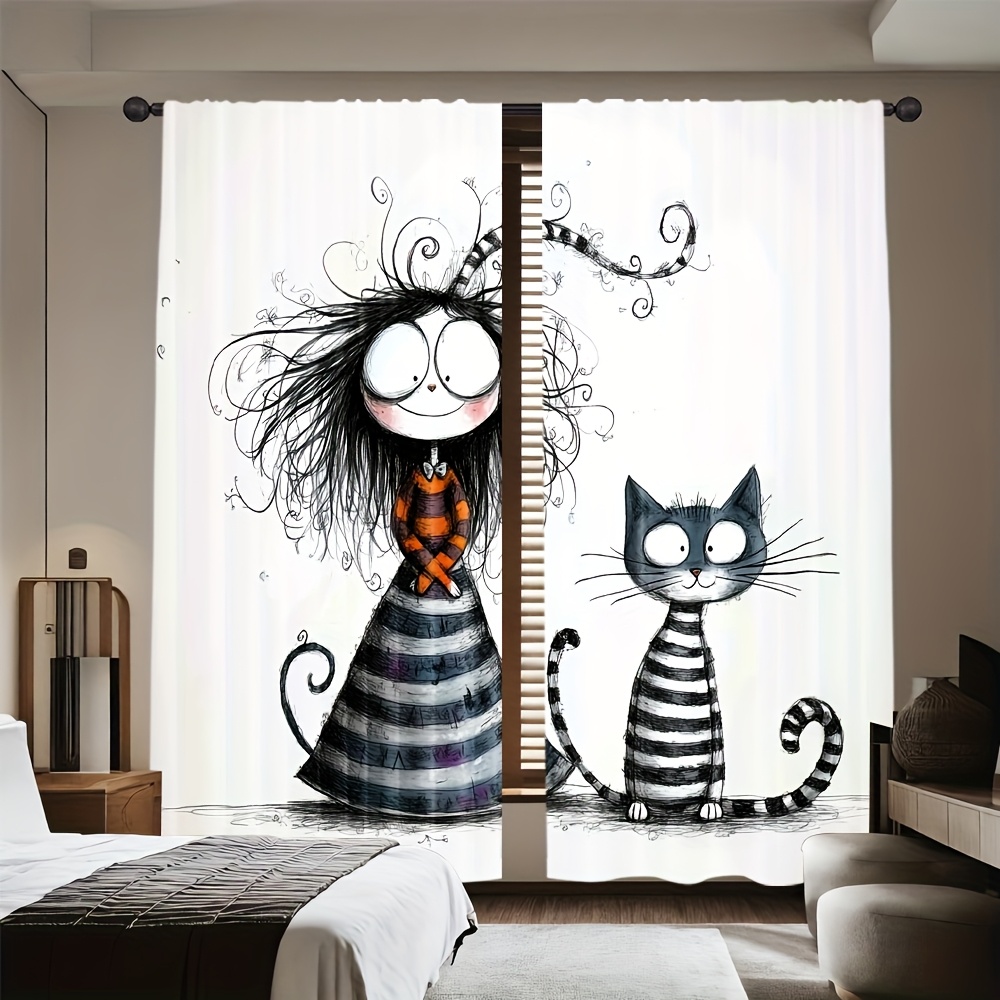 2 Peças de Cortinas Góticas co - Home Office Tim avaliação e preço