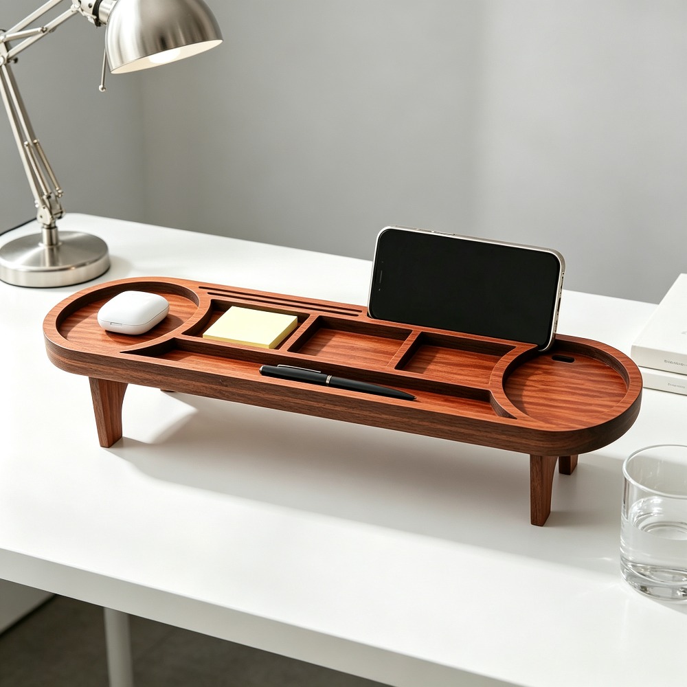 Organizador de Mesa de Madeira - Home Office Call Center avaliação e preço