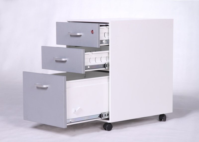 Pedestal Móvel de Metal Branco - Drawer Pedestal Cabinet avaliação e preço