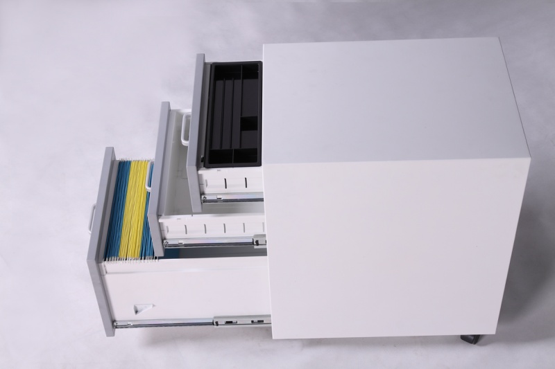 Pedestal Móvel de Metal Branco - Drawer Pedestal Cabinet avaliação e preço